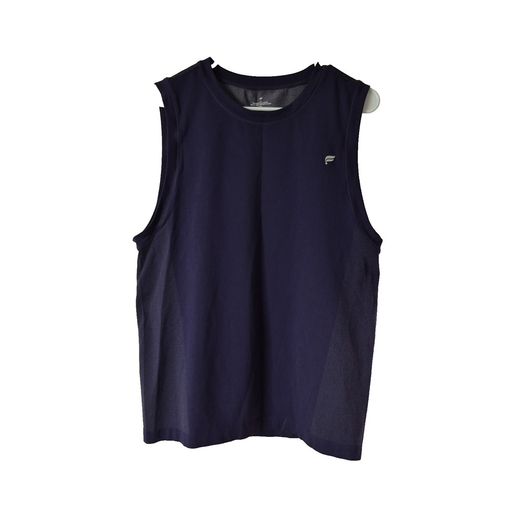 Fabletics Tank Top Mens Medium Navy Blue Sleeveless Athletic Gym‎ Pullover